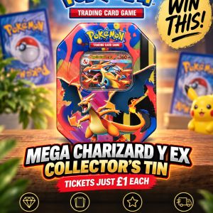 Win a Pokémon TCG Mega Charizard Y ex Collector's Tin