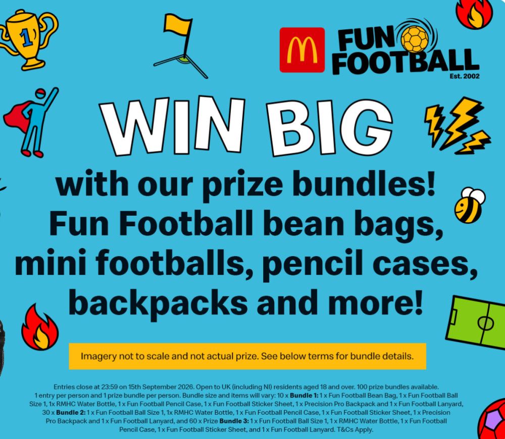 Win a McDonald's Fun Football Prize Bundle